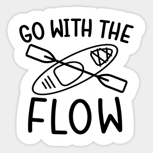 Go With The Flow Kayaking Camping Sticker